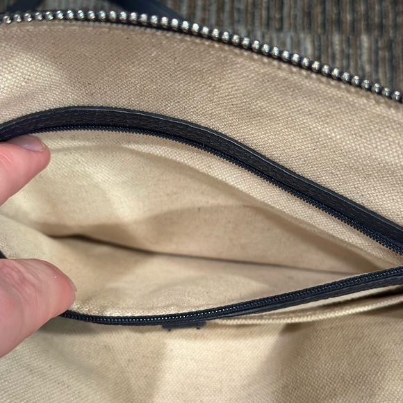 Kate Spade Carolyn Navy Blue Pebbled Leather Shoulder Bag Purse - Picture 9 of 15